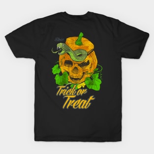 Trick or Treat on Black T-Shirt